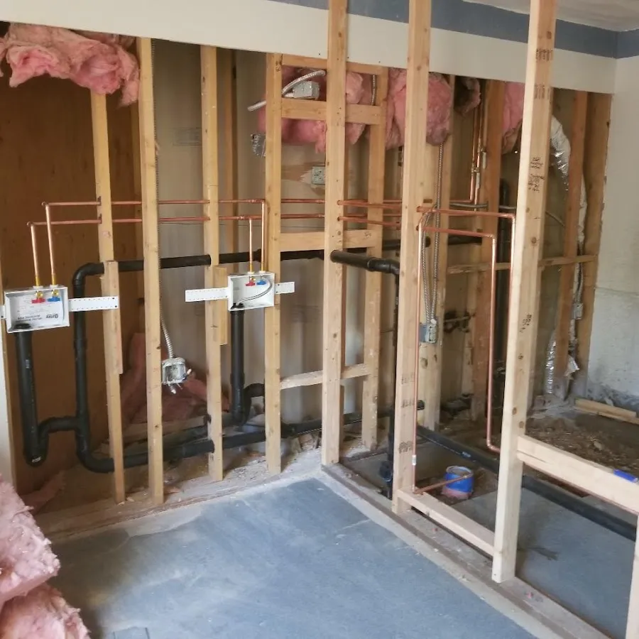 Copper pipe rough-in and plumbing installation in Tonawanda